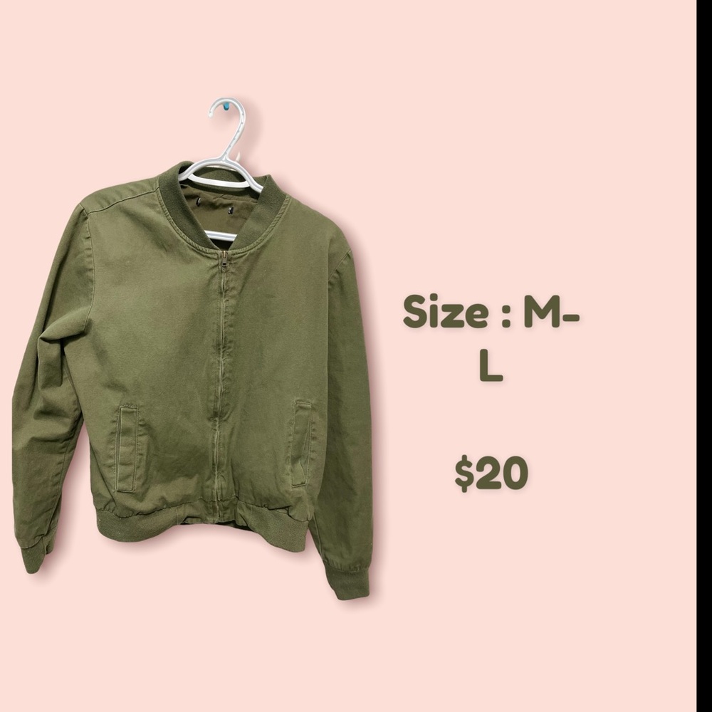 Navy Green Bomber Jacket